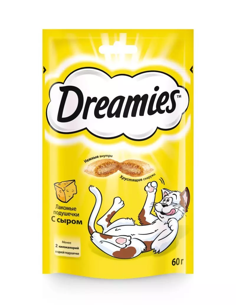 Лакомство для кошек Dreamies подушечки с сыром 60 г