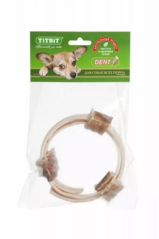 Лакомство для собак Титбит Кольцо из кожи с трахеей, мягкая упаковка