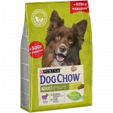 Сухой корм для взрослых собак Dog Chow Adult Ягненок 2 кг + 500 г