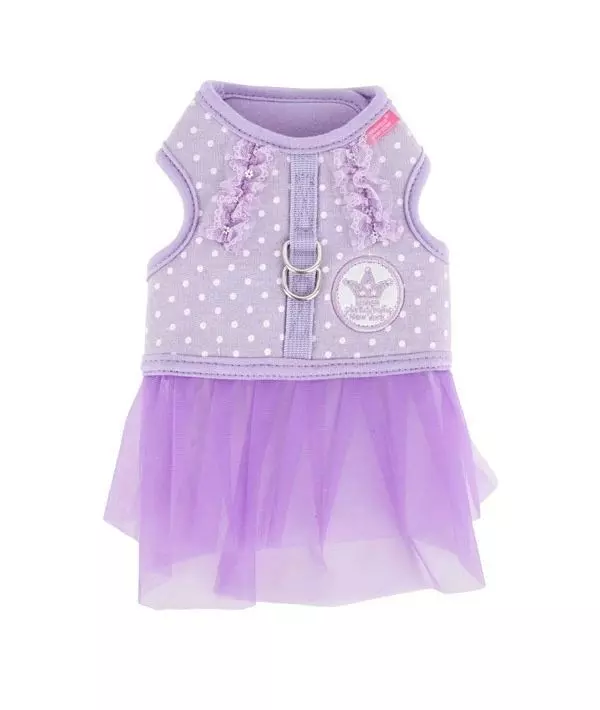 Платье-шлейка Pinkaholic в горошек с рюшами "Принцесса", сиреневый, размер L