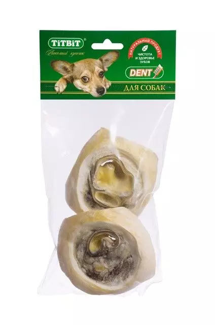 Лакомство для собак Титбит Ухо говяжье внутреннее XL мягкая упаковка