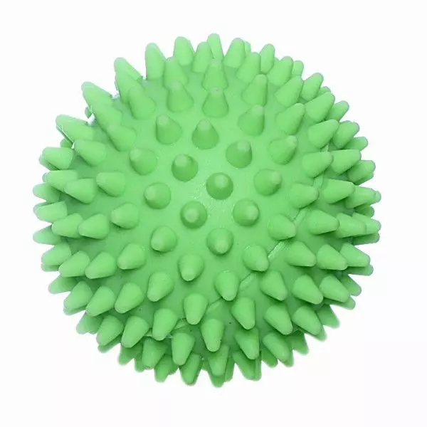 Игрушка для собак Зооник "Мяч массажный №2" винил зеленый