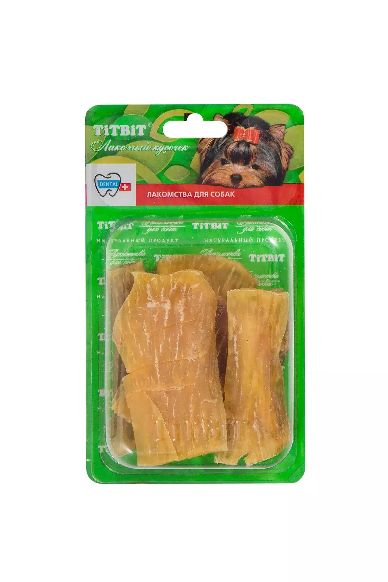 Лакомство для собак сухожилия говяжьи соломка Titbit мягкая упаковка 80 г