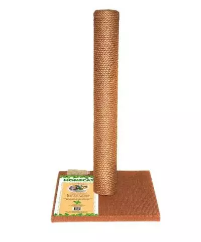 Когтеточка-столбик для кошек Homecat МАКСИ 41х41х63 см. цвет коричневый