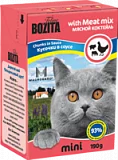 Консервы для кошек Бозита mini кус в соусе мясн микс 190г