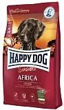 ухой корм для собак средних и крупных пород при кормовой непереносимости Happy Dog Африка Страус и картофель 2,8 кг