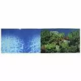 Фон для аквариума двухсторонний Prime Синее море/Растительный пейзаж 30х60см