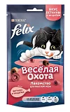Лакомство для кошек Феликс Веселая Охота со вкусом ветчины и индейки 50 г (срок 09.22)