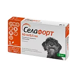 Противопаразитное средство для собак (5,1-10 кг) Селафорт 60 мг 12% (дефект замята коробка)