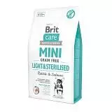 Сухой корм для собак мелких пород Brit Care Dog Mini Adult Light&Sterilised кролик 2 кг