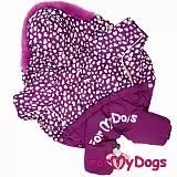 Комбинезон ForMyDogs фиолетовый Сердечки для девочек 18
