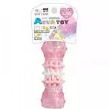 Жевательная игрушка для собак для чистки зубов трехступенчатая, со вкусом копченой курицы, розовая