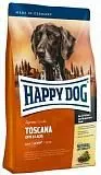 Сухой корм для чувствительных собак Happy dog Тоскана утка и лосось (Toscana) 4 кг