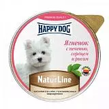 Паштет для собак Happy dog Natur Line ягненок с печенью, сердцем и рисом 125г