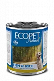 Консервы для взрослых собак Экопет Нейчурал с рыбой ​и рисом 300