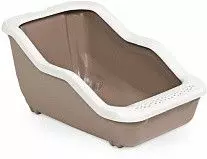 Туалет-лоток для кошек MPS Netta Open 54*39*29 см с рамкой коричневый