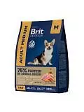 Сухой корм для взрослых собак средних пород Brit Premium Dog Adult Medium Курица 3 кг