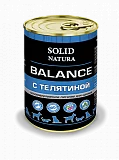 Консервы для щенков Solid Natura Balance Телятина 340г