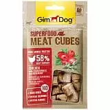 Лакомство для собак GimDog Superfood Мясные кубики из курицы с клюквой и розмарином 40 г