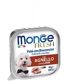 Консервы для собак Monge Fresh ягненок 100 г (дефект упаковки)