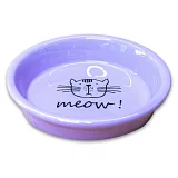 Миска керамическая для кошек КерамикАрт MEOW! 200 мл сиреневая