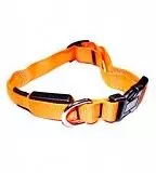 Ошейник для собак Бадди светящийся HFC-002S оранжевый 2,5*30-40 см