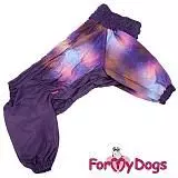 Дождевик ForMyDogs «Северное сияние», фиолетовый для девочек B1 
