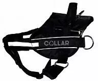 Шлейка для собак Collar Dog Extreme Police №4 черная 70-100 см с фонариком