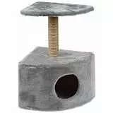 Домик-когтеточка для кошек Меридиан Д411 Угловой с полкой джут 50х40х59 см
