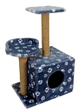 Домик-когтеточка для кошек Вятка-Эльбрус Д130 Квадратный трехэтажный джут 35*45*75 см