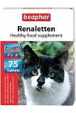Пищевая добавка для кошек с проблемами почек Беафар Renaletten 75 шт.