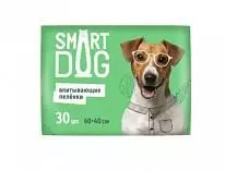 Впитывающие пеленки для собак Smart Dog, 60x40 см, 30 шт