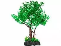 Растение для аквариума Уют Дерево зеленое с белым 22 см
