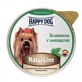 Паштет для собак Happy dog Natur Line телятина с овощами 125г