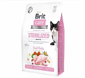 Сухой корм для стерилизованных кошек с чувствительным пищеварением Brit Care Sterilized Sensitive с кроликом 2кг (дефект упаковки 3-5см)