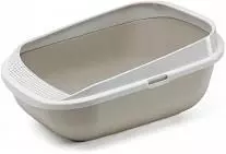 Туалет-лоток для кошек Moderna Comfy Step серый 57*42*25 см