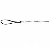 Поводок-цепь для собак Трикси 14042 1 м 3 мм с кожаной ручкой, хроммированный металл
