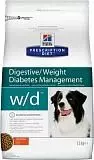 Диетический корм для собак PD W/D Digestive / Weight / Diabetes ЖКТ+Вес+Диабет 12 кг