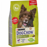 Сухой корм для собак Дог Чау с ягнёнком 2кг+500г