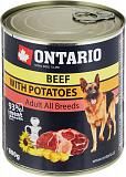 Консервы для собак Ontario говядина и картофель 800г