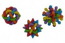 Игрушка для собак Papillon "Цветная головоломка", резина, 7-8 см