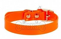 Ошейник для собак Каскад из биотана шириной 12 мм обхват шеи 24-28 см оранжевый