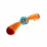 Игрушка для собак Gigwi Dog Toys 75441 Гладиатор в резиновом шлеме- палка с пищалкой оранжевая 41 см
