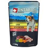 Влажный корм для взрослых собак и щенков Ontario Цыпленок с овощами 100 г