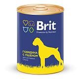 Консервы для собак Brit beef & millet с говядиной и пшеном 850 г