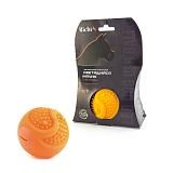 Светящийся силиконовый мячик для собак Richi оранжевый 6,5 см с LED подсветкой