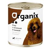 Консервы для собак Organix сочная утка с печенью и тыквой 400гр