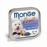 Консервы для собак Monge Dog Fruit индейка/черника 100 г
