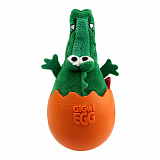 Игрушка для собак GiGwi Крокодил в яйце с пищалкой 14 см