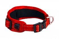 Ошейник нейлоновый для собак Rogz Classic Collar Padded серия "Utility", размер L, обхват 30-42 см, красный